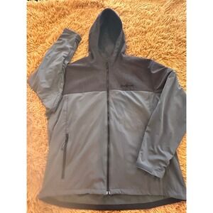 Kryptek Softshell Jacket Mens XXL Gray Boise Cascade Hooded Fleece Lined FullZip